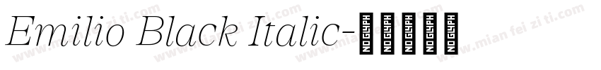 Emilio Black Italic字体转换